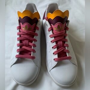 Adidas Stan Smith Primegreen Sneakers White Pink Yellow Scallop Women’s 7